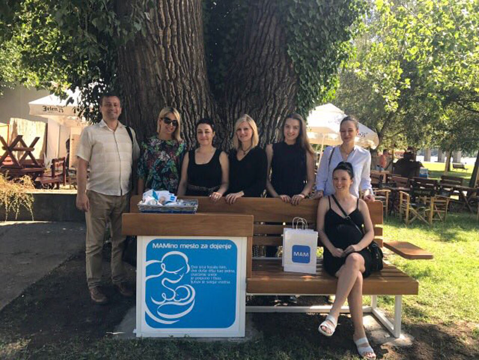 Novi Sad gets a MAM breastfeeding bench